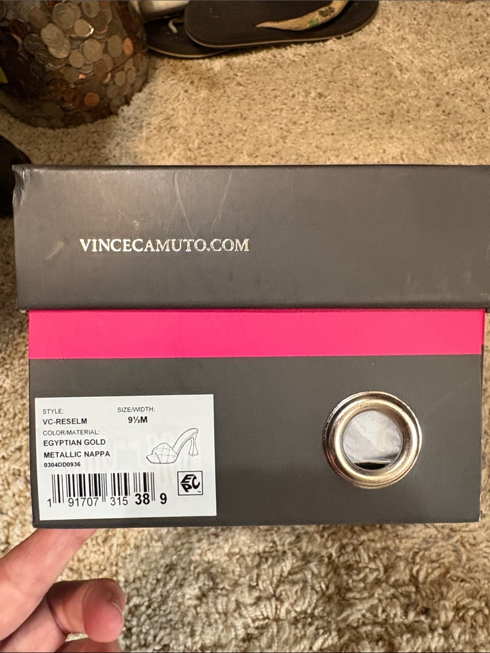 Vince Camuto Metallic Gold Heels